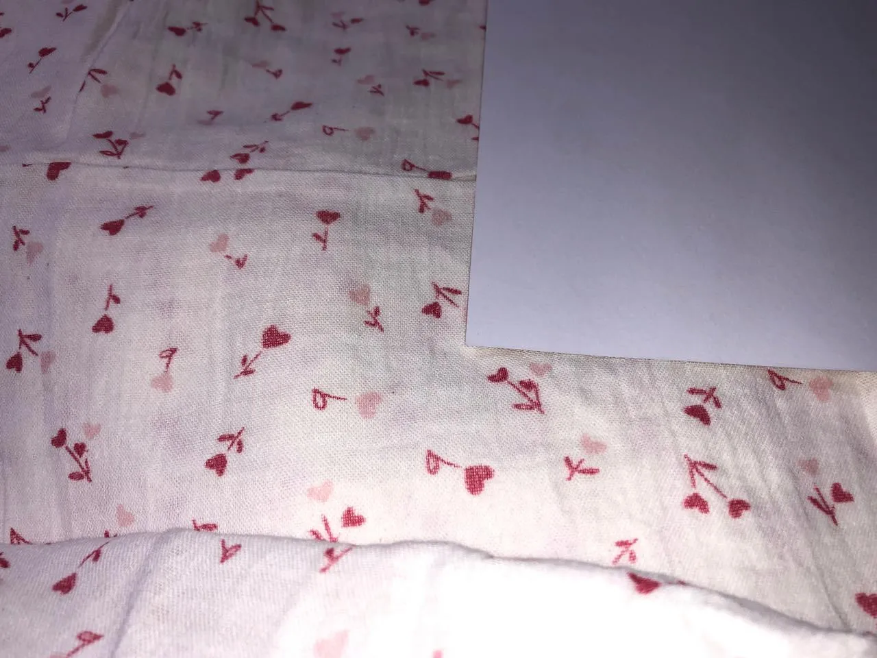 100% Cotton Print 58" wide white with cute floral hearts [16518]