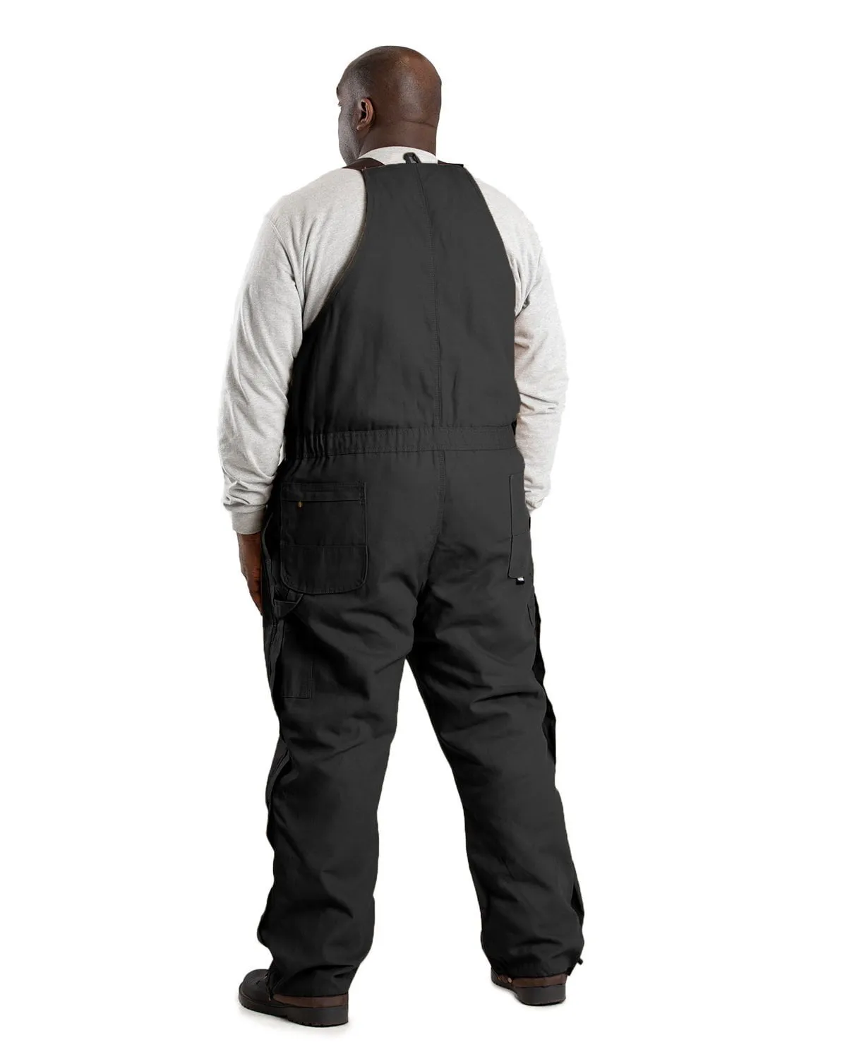 Berne Mens Heritage Insulated Duck Black 100% Cotton Bib Overall