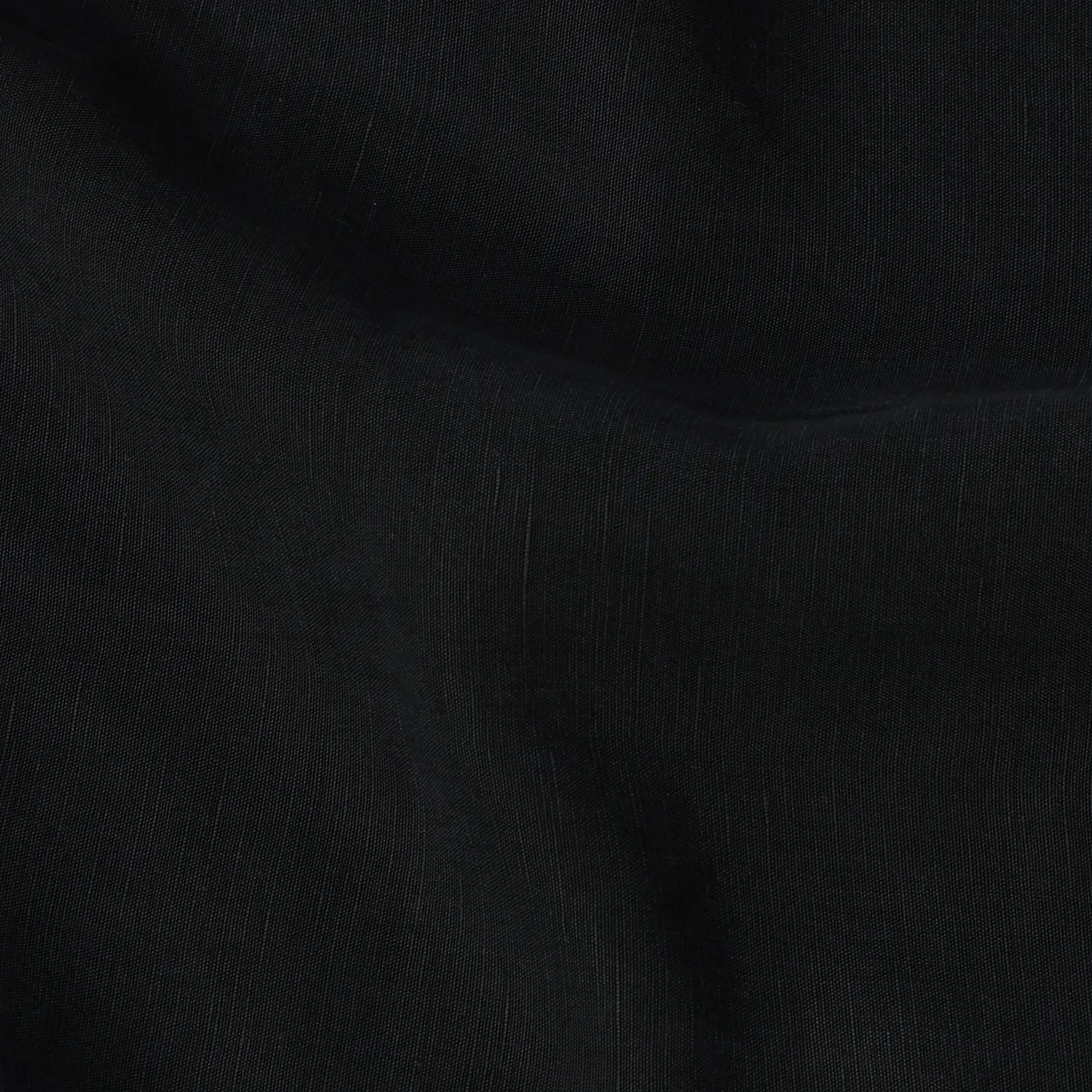 Black Sustainable Cupro Linen Fabric, 140 cm Width - Biodegradable, Made in Japan-D21114