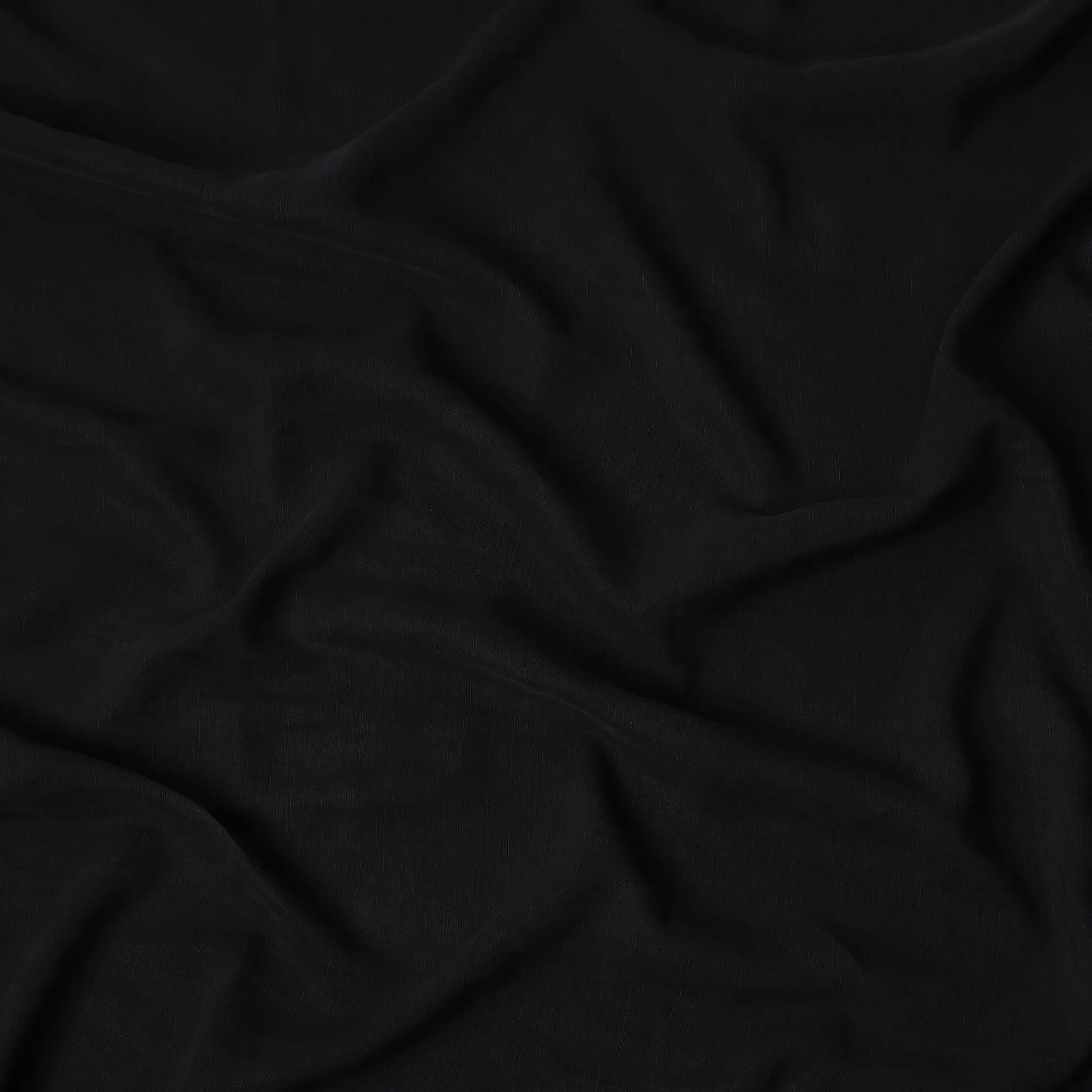 Black Sustainable Cupro Linen Fabric, 140 cm Width - Biodegradable, Made in Japan-D21114