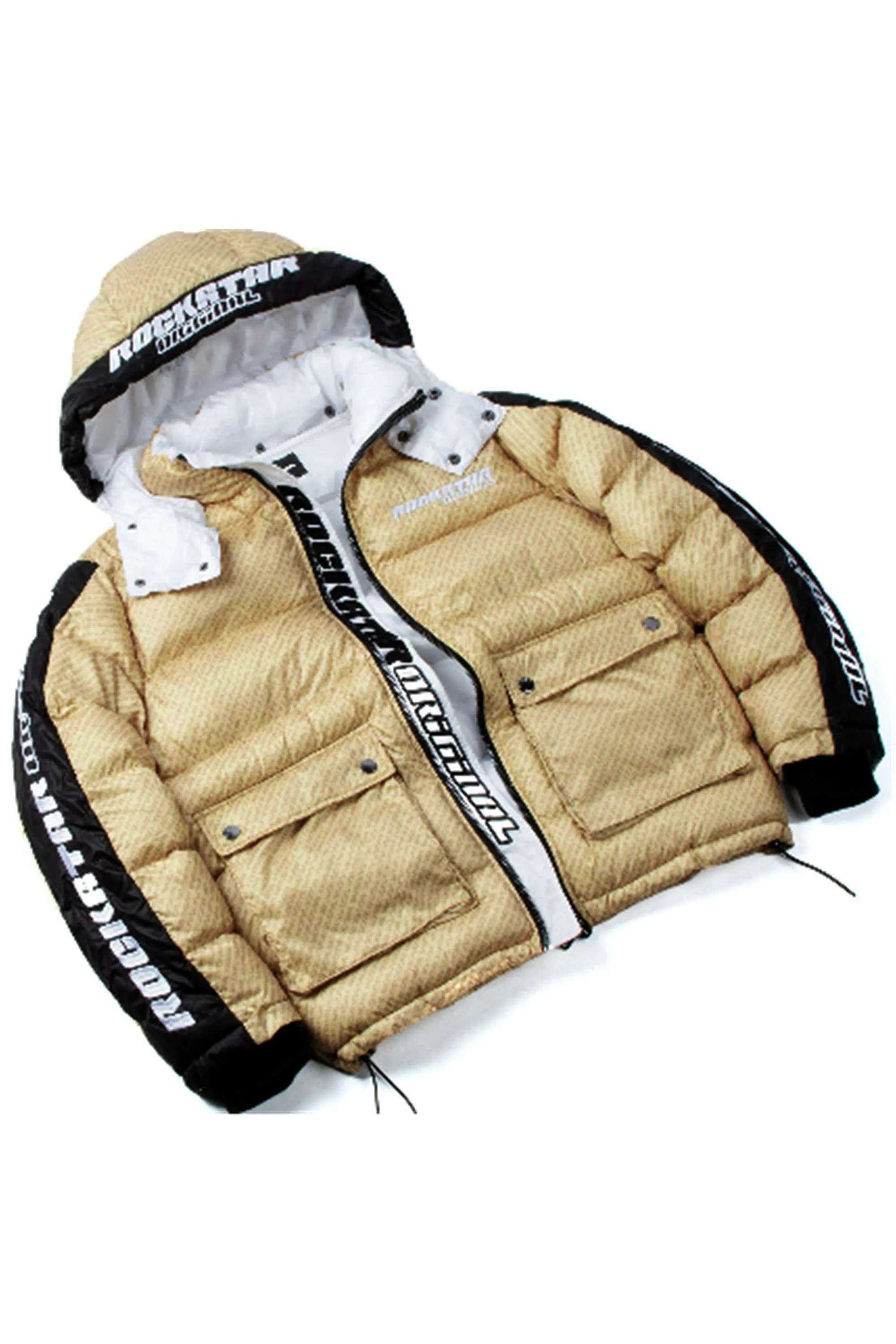 Boys Bryson Beige Heavy Puffer Jacket