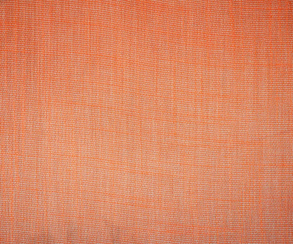 Bright Orange-White Cotton Poly Cross Hatch Gauze Woven Fabric