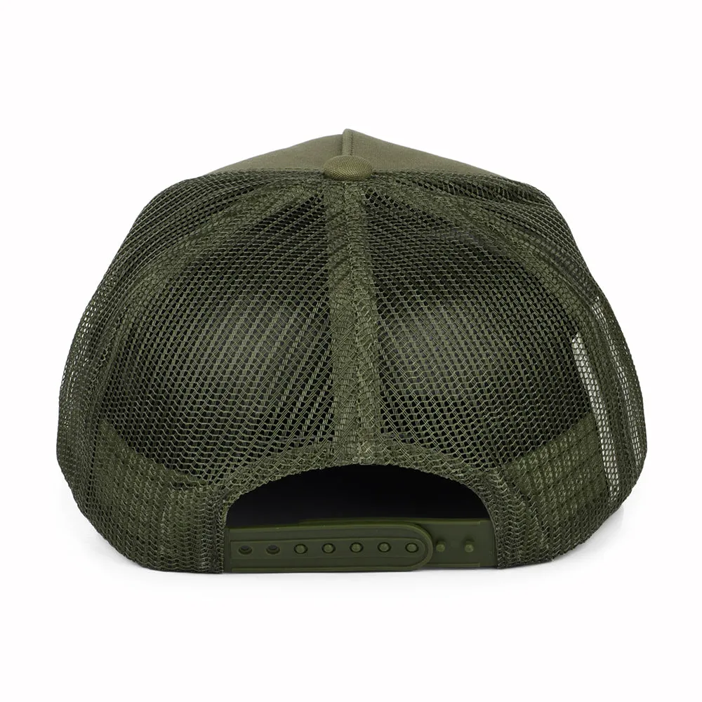 Brixton Hats Alpha Block NetPlus C MP Trucker Cap - Olive