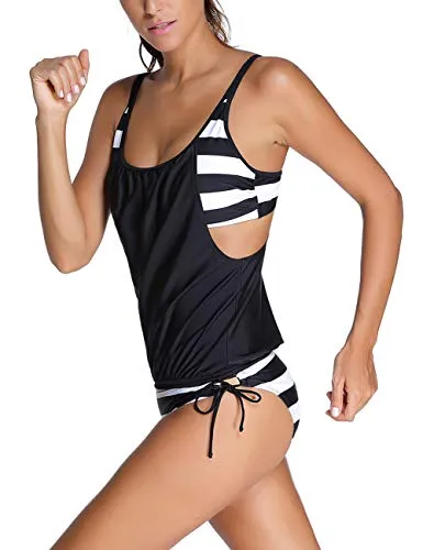 Bsubseach Black Two Piece Bathing Suits