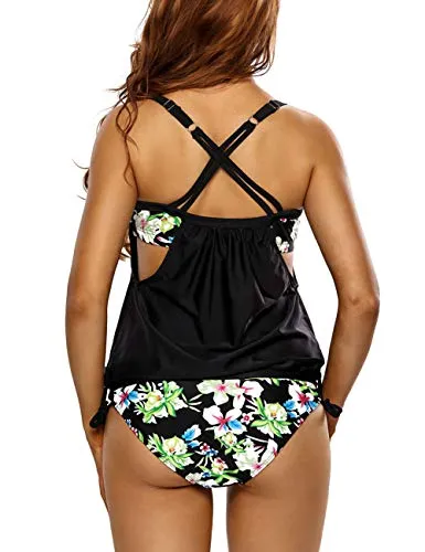 Bsubseach Black Two Piece Bathing Suits