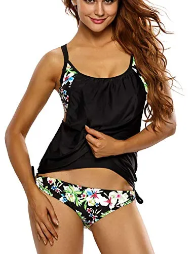 Bsubseach Black Two Piece Bathing Suits