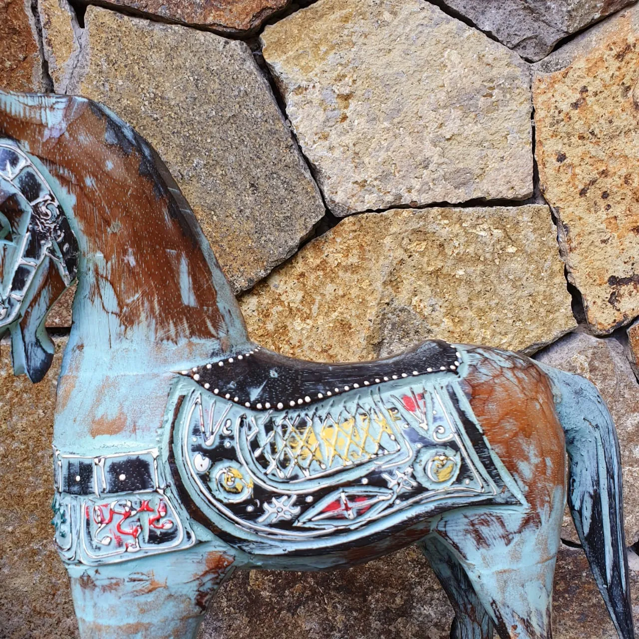 Carved Antique Wooden Rocking Horses