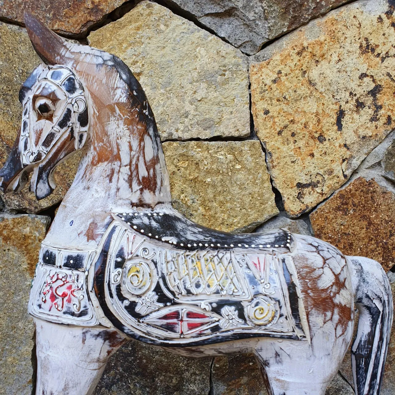 Carved Antique Wooden Rocking Horses