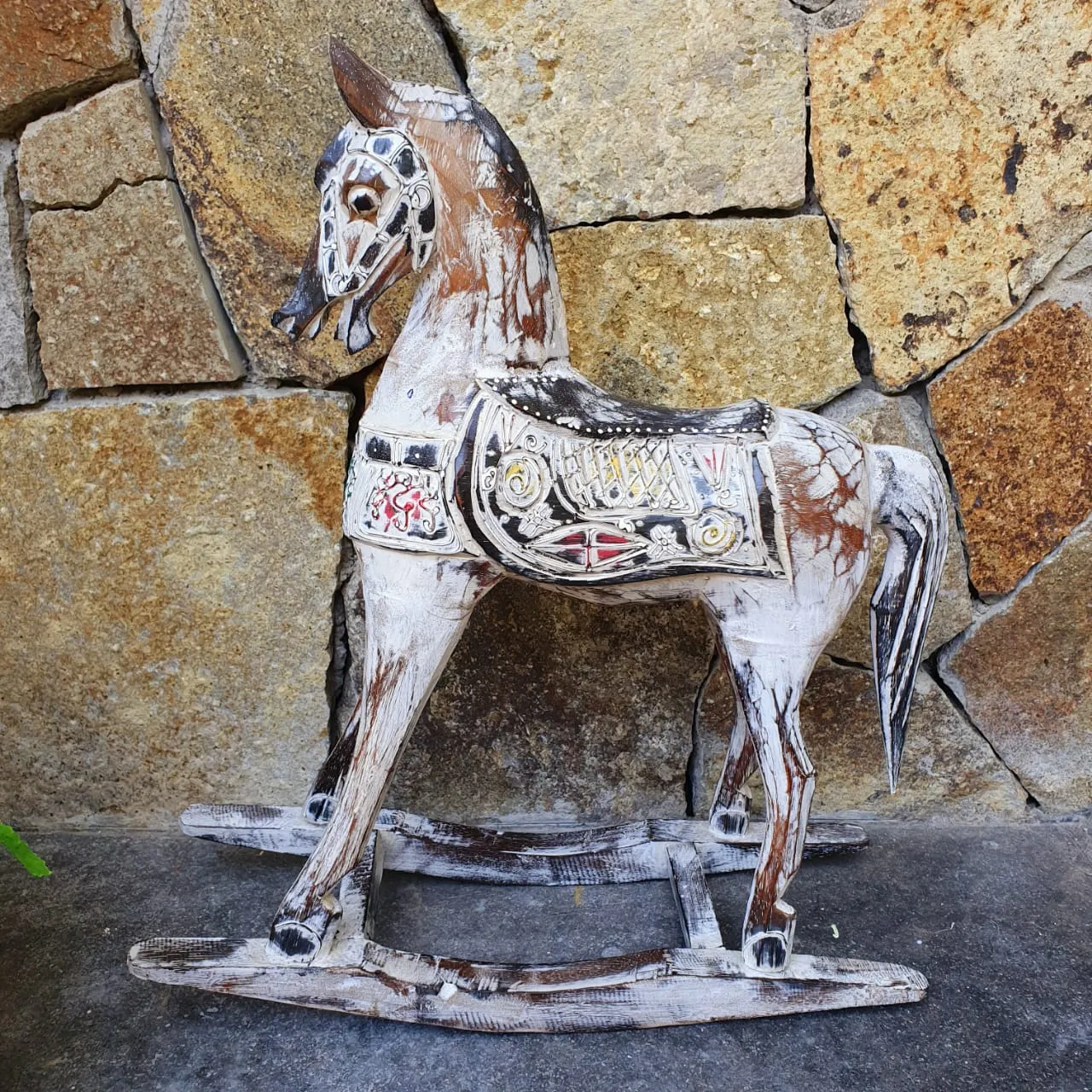 Carved Antique Wooden Rocking Horses