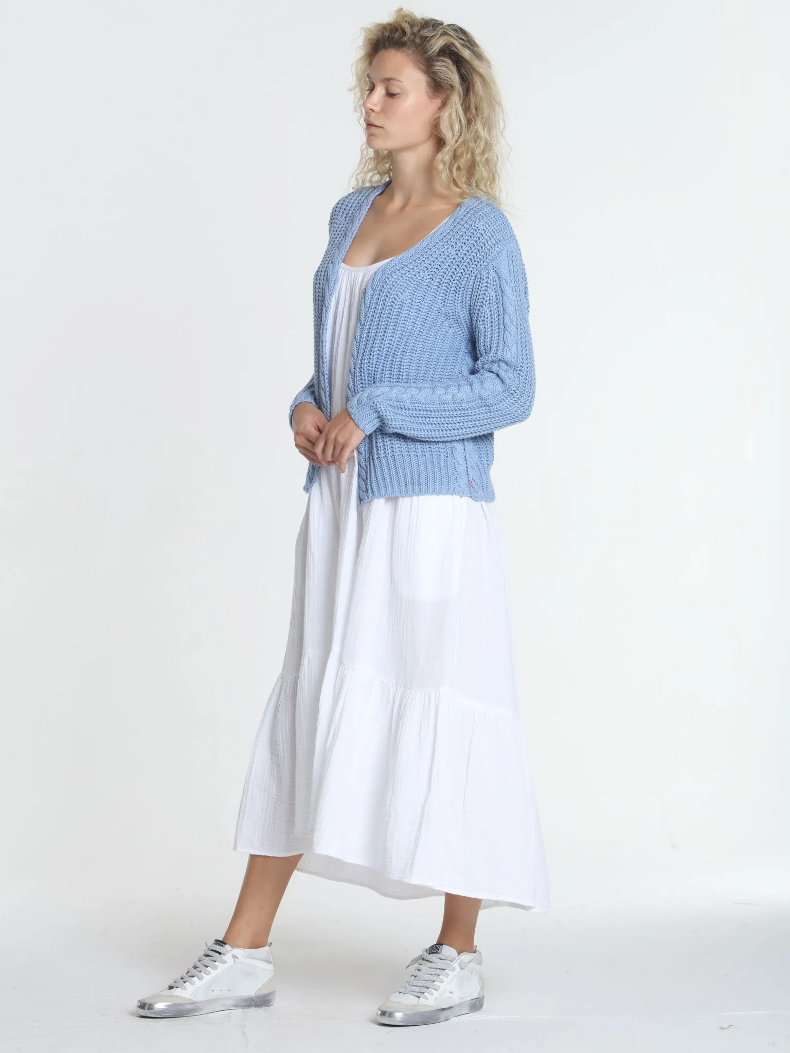 Cool Days Cardigan - Sky