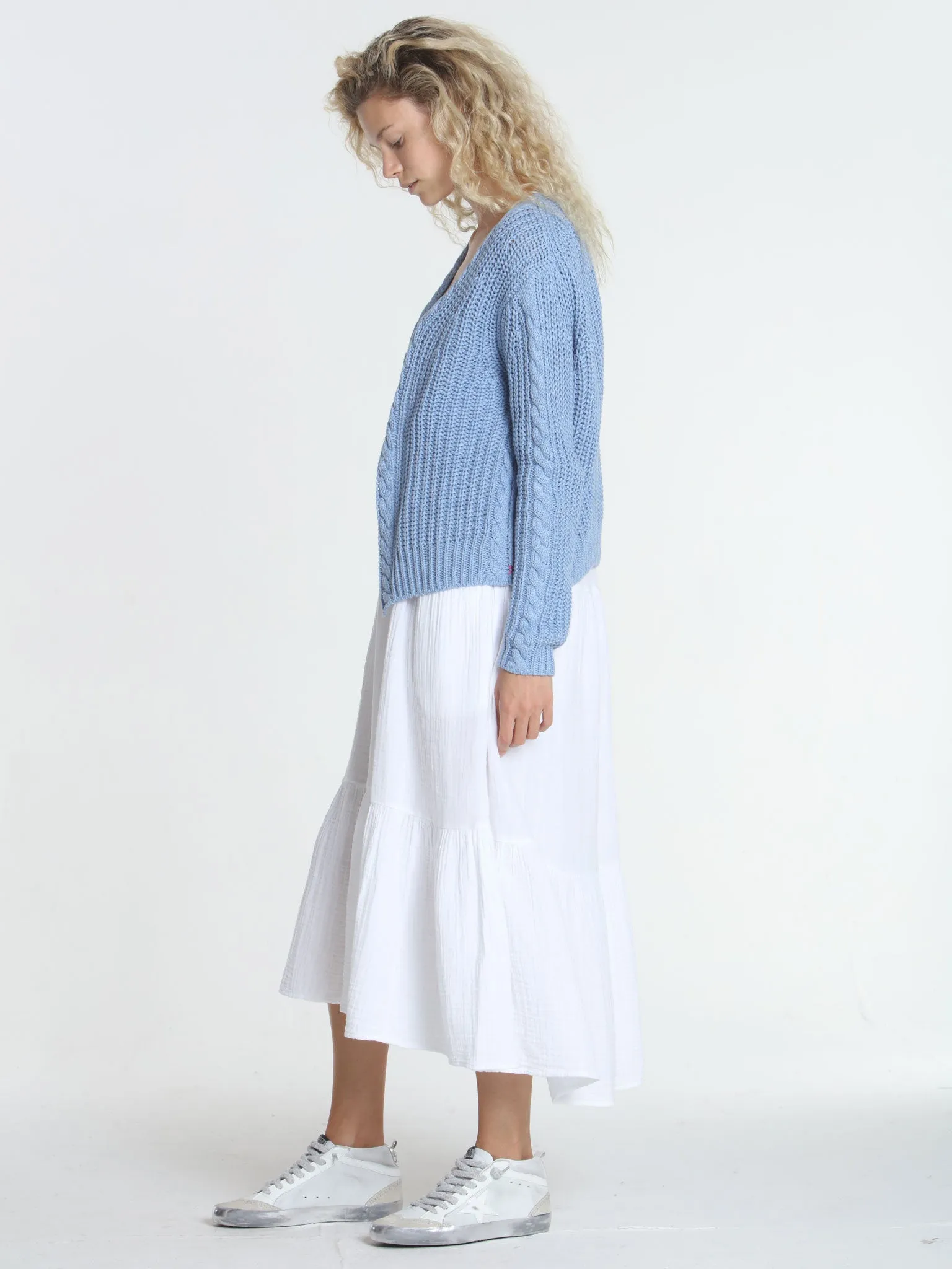 Cool Days Cardigan - Sky