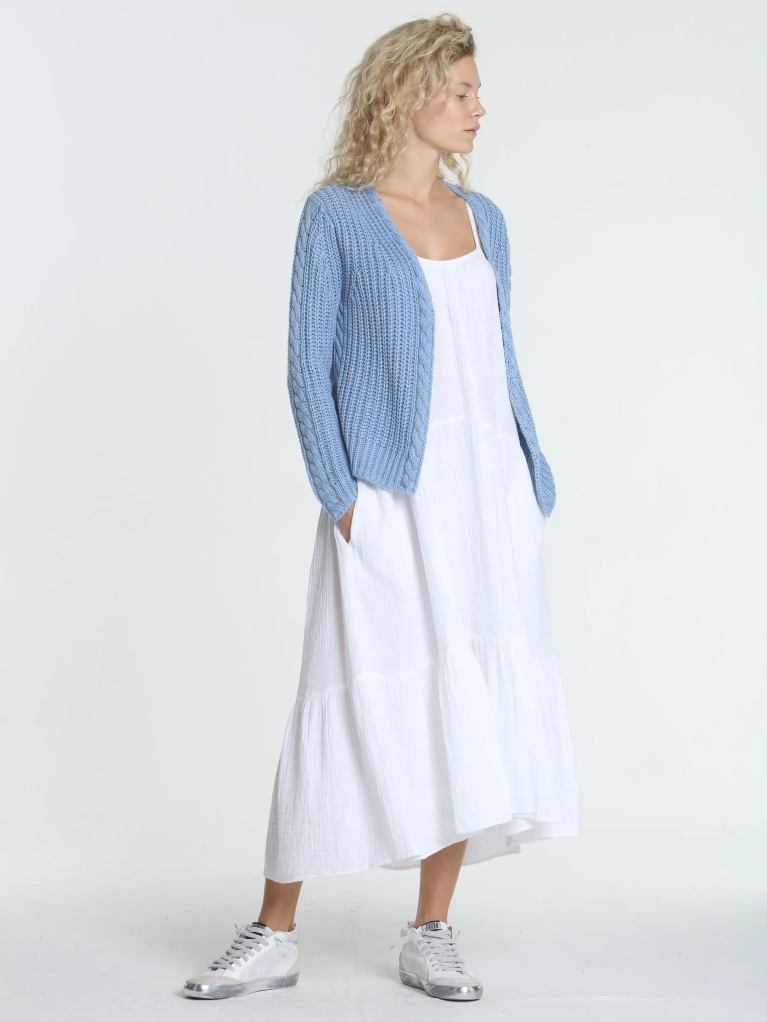 Cool Days Cardigan - Sky