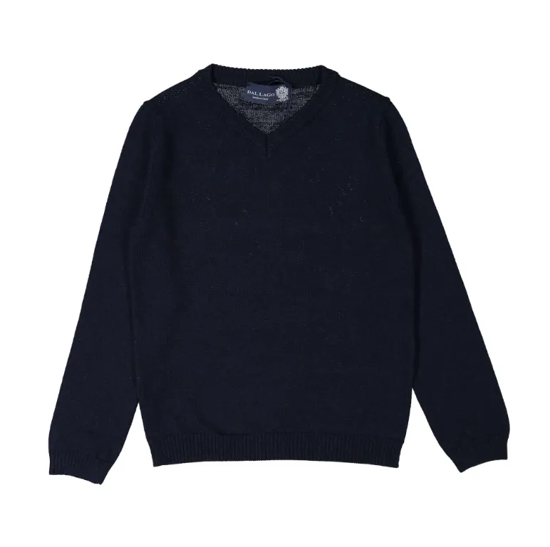 DAL Navy Vneck Sweater