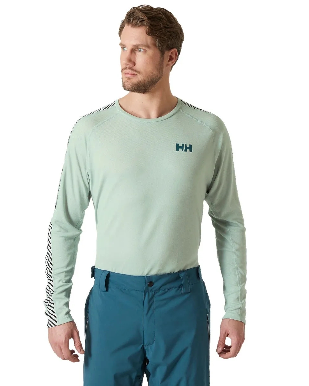 Helly Hansen Mens Lifa Active Stripe Crew Base Layer