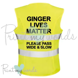 High Visibility Hi Vis Equestrian Reflective Vest Tabard Waistcoat GINGER LIVES MATTER