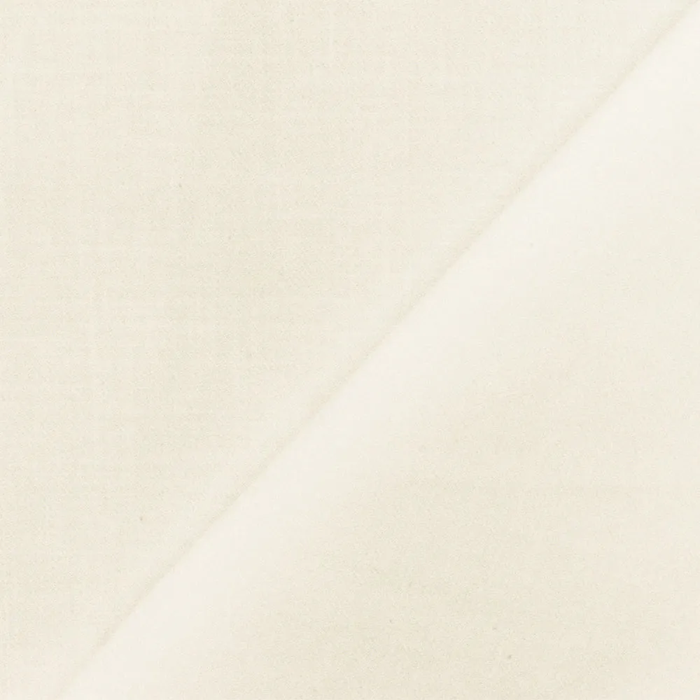 Ivory Solid Stretch Cotton Spandex Twill Woven Fabric