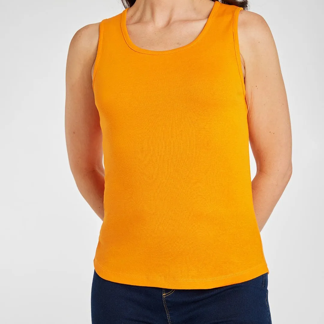 Ladies Essential Crew Vest Tangerine