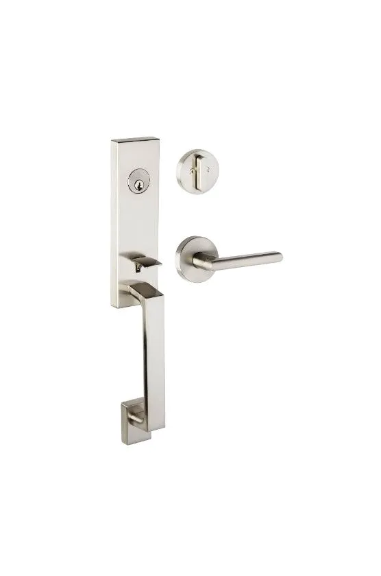 Lane Satin Nickel Thumb Latch Entrance Lock Set / Stylish Design