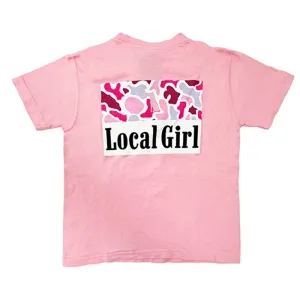 Local Girl Youth Camo Banner Short Sleeve T-Shirt