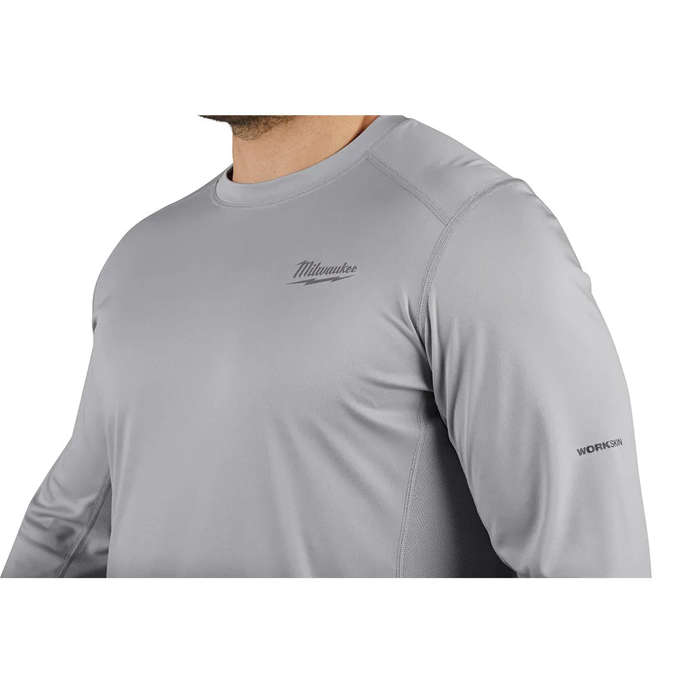 Milwaukee 415G-L WORKSKIN Lightweight Performance Long Sleeve Shirt- Gray, L