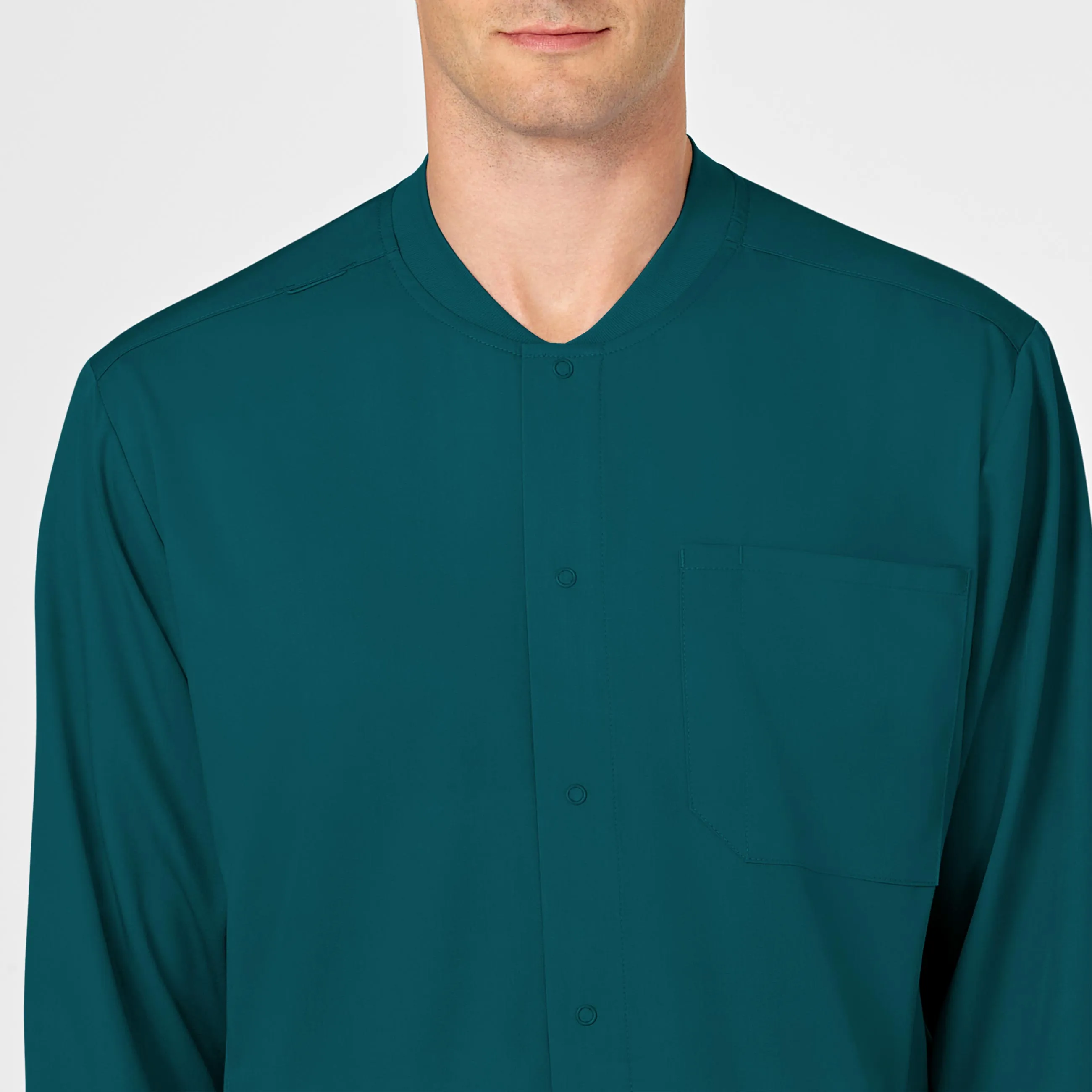 PRO Men's Snap Front Scrub Jacket - Caribbean