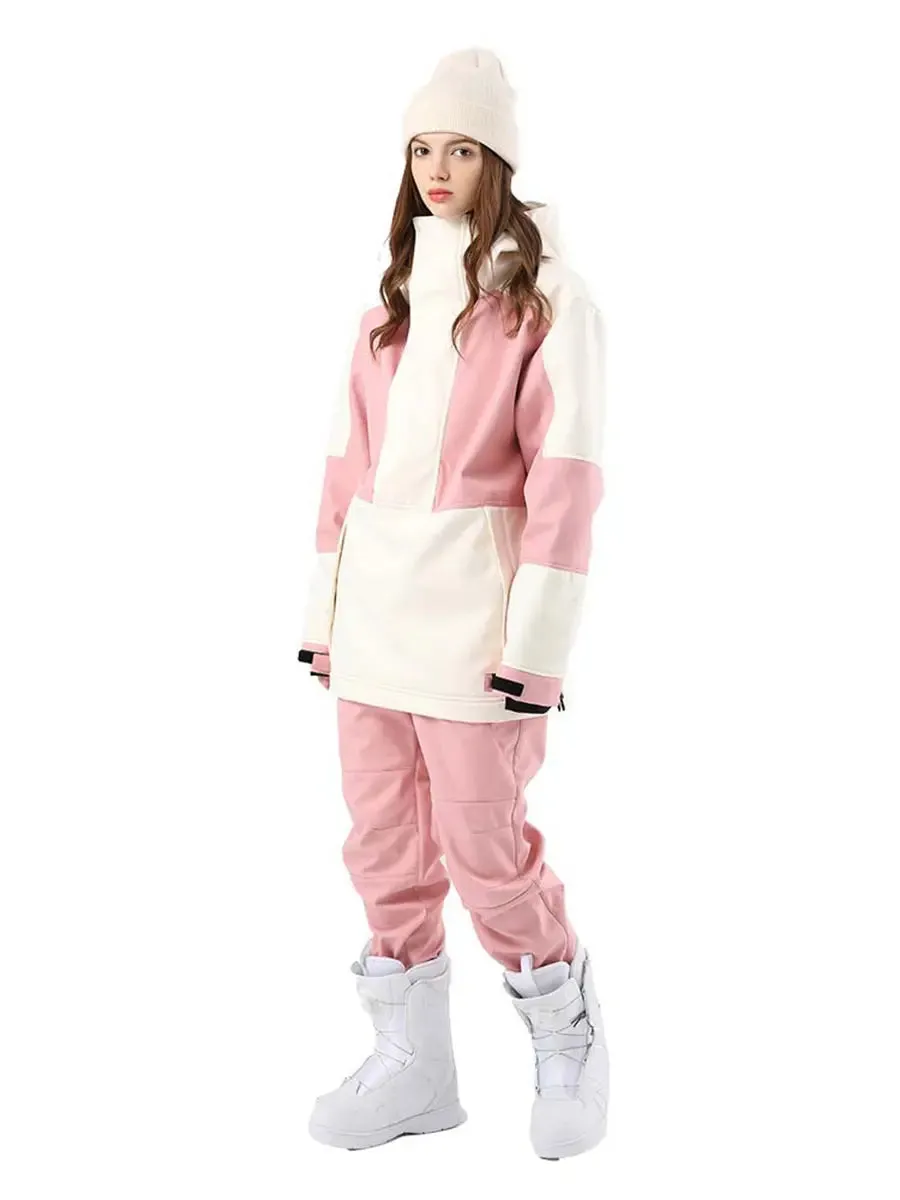 Riuiyele Women Hooded Ski Jacket & Jogger Pants Set