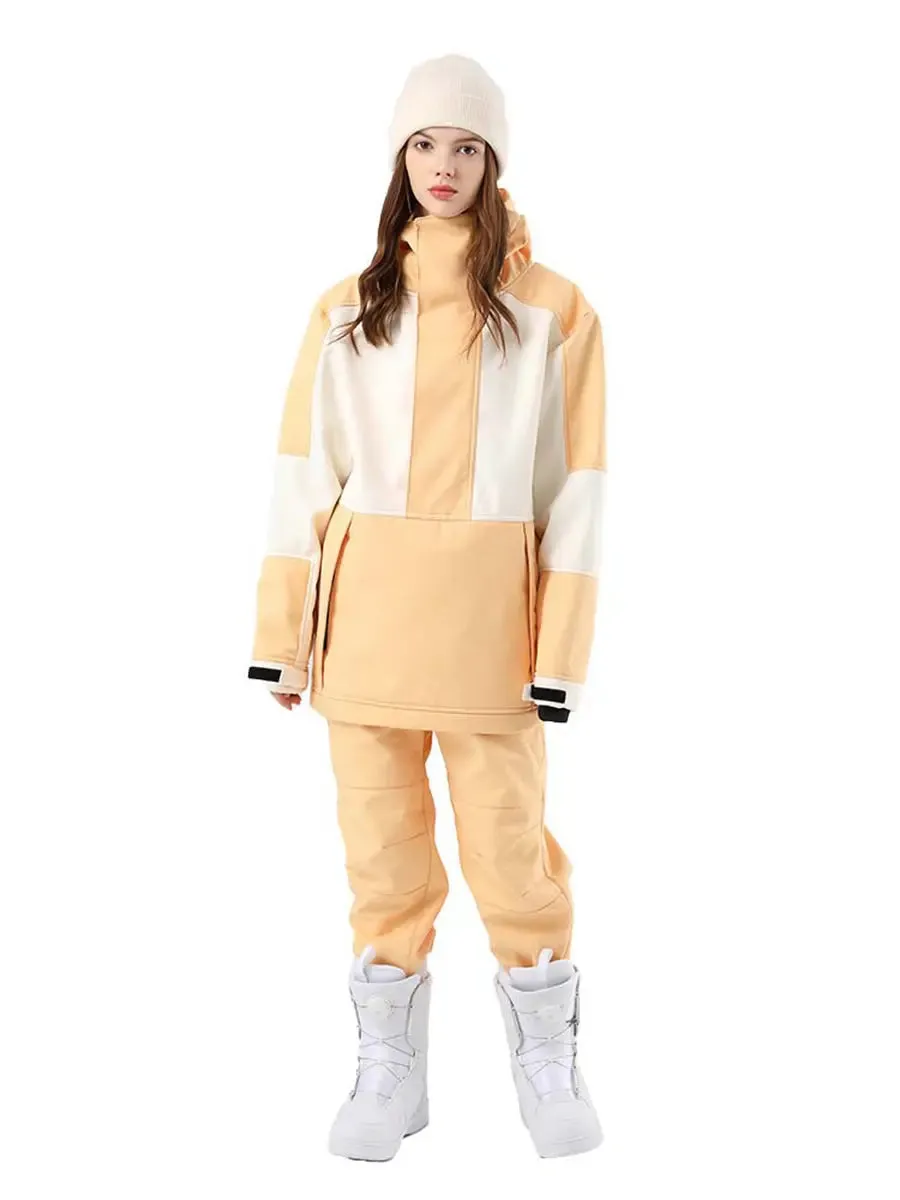 Riuiyele Women Hooded Ski Jacket & Jogger Pants Set