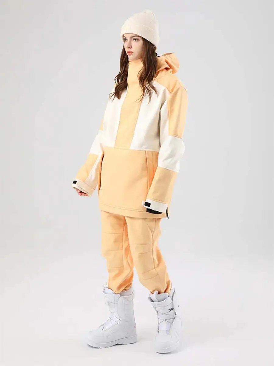 Riuiyele Women Hooded Ski Jacket & Jogger Pants Set