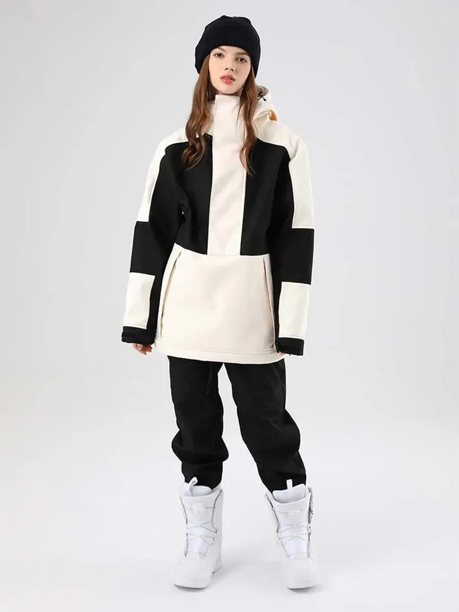 Riuiyele Women Hooded Ski Jacket & Jogger Pants Set