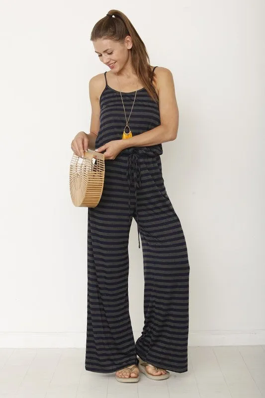 stripe jumpsuit