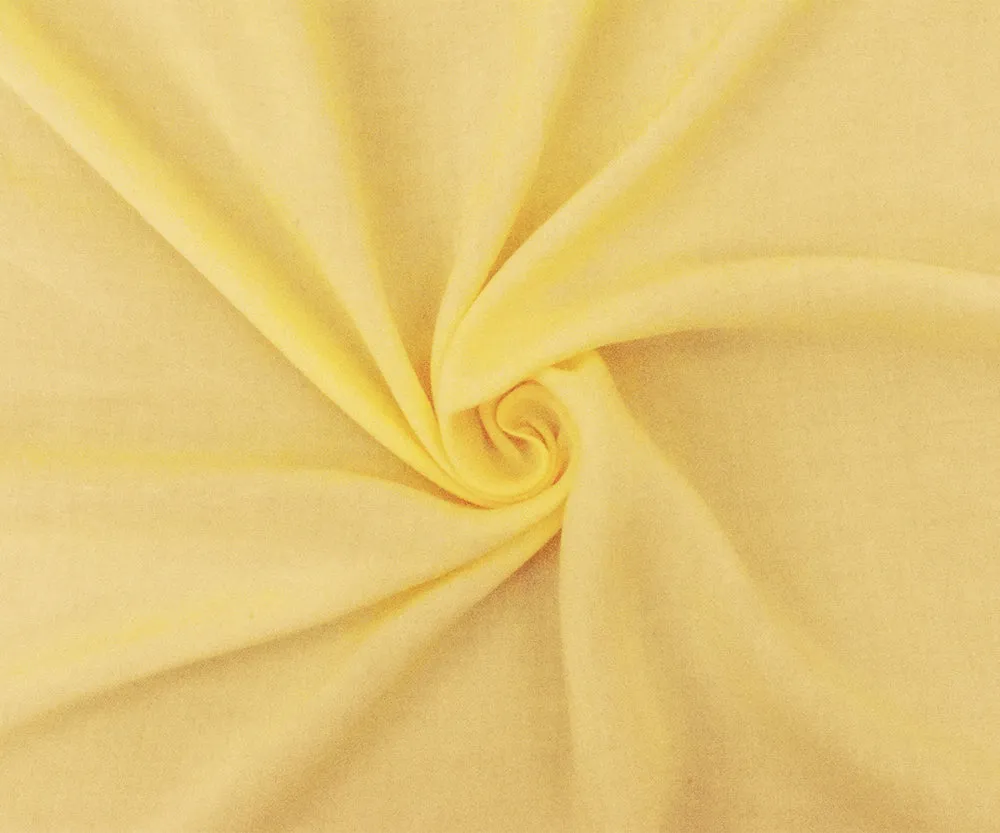 Yellow Rayon Challis Solid Woven Fabric